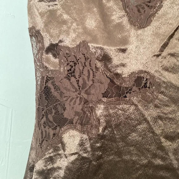 By Anthropologie Satin Lace Midi Pajama Dress - Picture 7 of 8